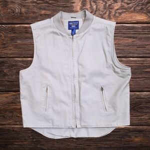 SMITHS WORKWEAR SHERPA LINED CANVAS VEST JACKET